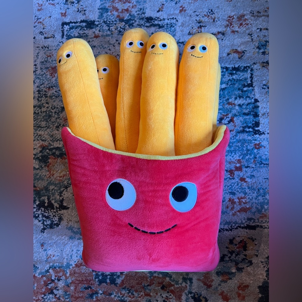 Cheerful Fries Plush Toy in Red and Yellow